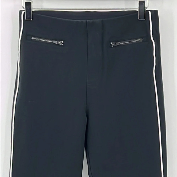 SPANX Ankle Piped Skinny Perfect Pants in Classic Black - Size Medium - Picture 3 of 9